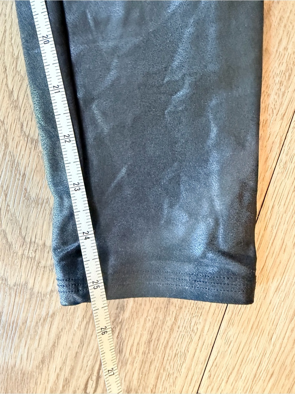 SPANX Faux Leather Leggings High Rise Black L/Petite - Picture 8 of 8